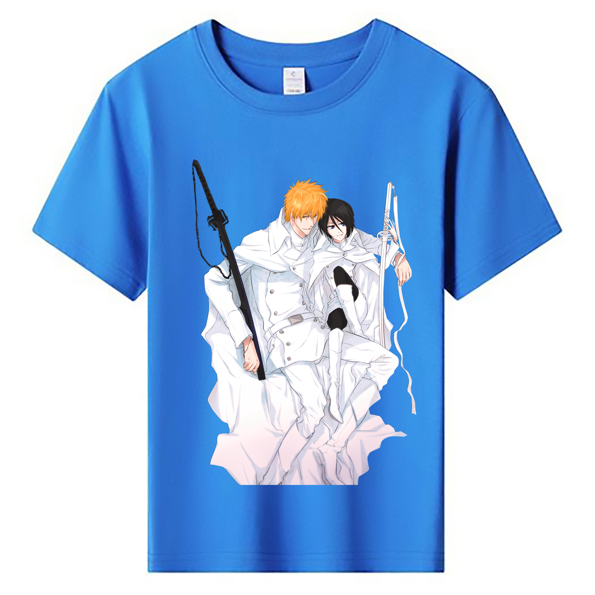 （画像用） ブリーチ 黒崎一護（くろさき いちご）BLEACH Kurosaki Ichigo 綿100％キッズTシャツ（フロントプリント）